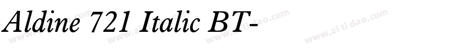 Aldine 721 Italic BT字体转换